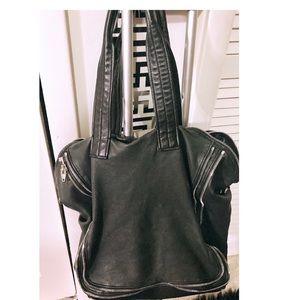 Alexander Wang, Black Trudy Slouchy Convertible Leather Shoulder Bag w/ Strap